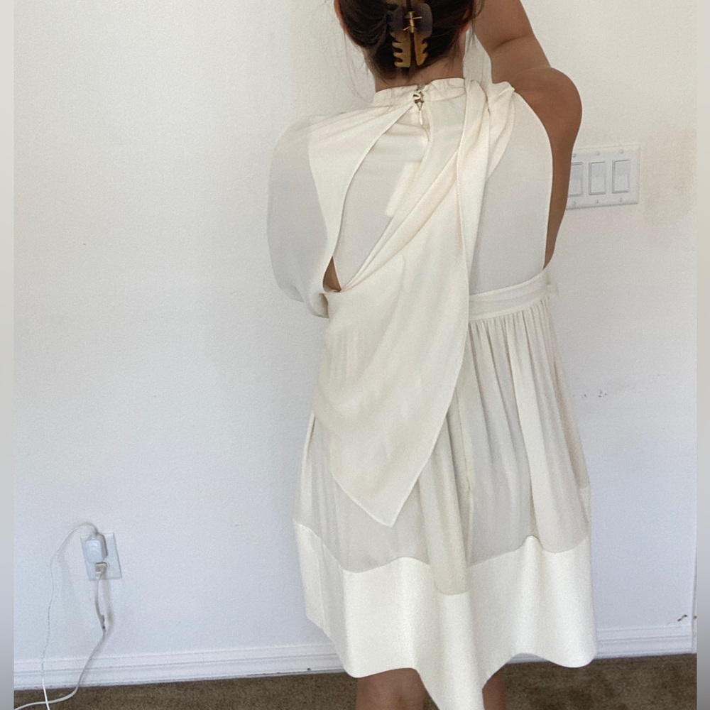 Authentic Valentino silk cape dress size 40 - Picture 3 of 8